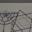 Hanukkah Decorations Blue String Lights, 20LED Menorah&Star of David Hanukkah Fairy Lights Timer for Jews Jewish Judaism Decor Passover/Rosh Hashana/Shabbat/Hashanah