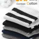 HONGTEYA Unisex Kids Crew Cotton Socks for Girls Boys School Uniform