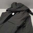 Men's Winter Insulated Coat Warm Water Resistant Skiing Parka Jacket Fleece Lined Detachable Hood 7 Pockets Work Coat (Large, Black)