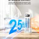 Portable Air Conditioner, 4 in 1 Evaporative Air Cooler with Remote Control, 1200ML Water Tank, 120 Oscillating, 4 Speeds, 12H Timer, Mist Spray Tower Fan for Home Office, White