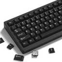 Womier Double Shot PBT Keycaps Set 138 Keys, Cherry Profile Custom Keycaps 60 65 75 100 Percent for 61/64/68/84/87/100/104/108 Retro Gaming Mechanical Keyboard, Black