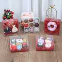 TEMLQPACK 50pcs 5x5x2 Inch Bakery Boxes with Window Cookies Boxes Soap Box Chocolate Truffle boxes Macaron Boxes Gift Treat Boxes for Cake Browine pastries, Dount or gifts goodies Party Favor
