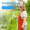 Ann Katy Portable Camping Shower Outdoor Camp Shower Pump,Upgrade Rechargeable Electric Shower Pump with Intelligent Digital Display Multiple Spray Modes for Camping, Hiking, Traveling,RV