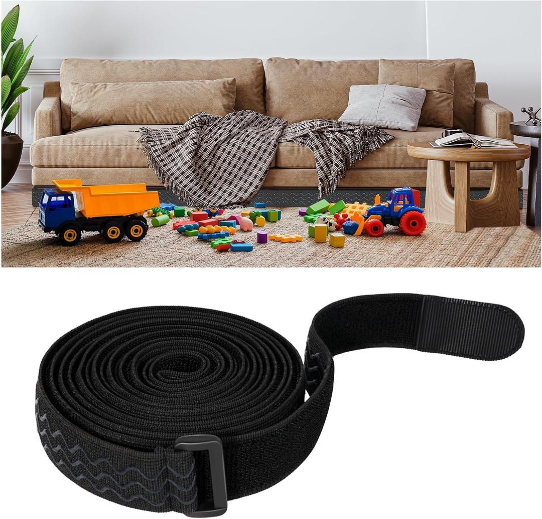 Under Couch Blocker for Kid and Pet Toys, Adjustable Toy Blocker for Under Couch, Toy Blocker Stop Things from Going Under Sofa, Bed, and Other Furniture, Easy to Install, 1.6" x 157 inch