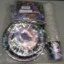 350 Pcs Halloween Party Decorations Supplies for 50 Guests, Halloween Birthday Party Decorations Including Plates, Dessert Plates, Paper Cups, Napkins, Knives, Forks and Spoons for Horror Party Decor