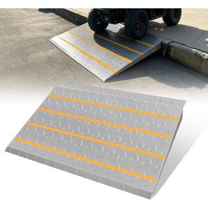 Shed Ramps, 27.6" x 37.4" Threshold Ramps for Doorways Home Steps, 800 Lbs Capacity Anti-Slip Portable Ramps for Garages, Barns, Metal Motorcycle Ramp for Wheelchairs, ATV, Lawnmower, Golf Cart