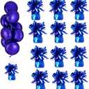 Balloon weights, 12 pieces, aluminum foil, suitable for birthday parties, gatherings, weddings, dinners and other occasions, weight 0.36lb (Dark Blue 12pcs)