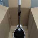 simplehuman Toilet Plunger and Caddy, Stainless Steel, White