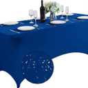 SuperO Waterproof Spandex Table Cover for 6FT Table Universal Fitted Stretch Tablecloth for Party, Banquet, Wedding and Events-Classic Blue (72" x 30" (Rectangular))