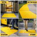 Colingmill 2 Pack Tactile Warning Pad, Anti-Slip ADA Warning Pads, 2x4 ft Vibrant Yellow PVC, Strip & Stick Adhesive Backing for Outdoor Steps, Ramps, Transit Platforms