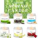 6 Pack Spring Candles for Home Scented, Spring Scented Candles for Women Men, 21oz Natural Soy Wax Candle, Scented Candle Gifts Set for Birthday, Valentines Day, Anniversary