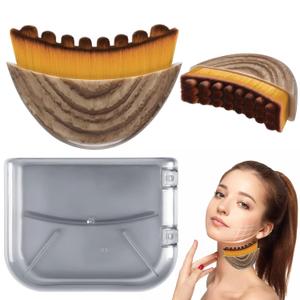 New Lymphatic Contour Face Brush,Lymphatic Drainage Massager for Chin & Neck,Ultra-Soft Bristles Suitable for All Skin Types,Portable Ergonomic Beauty Tool with Travel Case1 Pcs