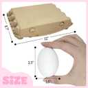 15 Pcs White Wooden Eggs to Paint Fake Easter Eggs for DIY Crafts, Hunts, Basket Stuffers