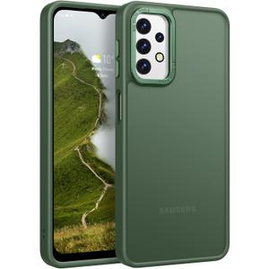 Rayboen for Samsung Galaxy A32 5G Case, Translucent Frosted Skin Feel Anti-Scratch Hard PC Back Soft Silicone Edge, Protective Shockproof Slim Fit Phone Cover for Samsung A32 5G, Matte Green
