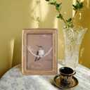 SIKOO 4x6 Vintage Picture Frame Victorian Frames Antique Picture Frame Tabletop and Wall Mount Floral Photo Frame Retro Home Decor, Wall Arts Gallery, Bronze