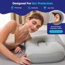 Adjustable Ear Pillow for Side Sleepers - 2-in-1 Modular Design, 60D Memory Foam Neck Support Pillow, Firm Cervical Support for CNH & Ear Piercing Relief, Washable Cooling Cover (Gray)