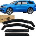 Nilight Window Visor Compatible with Dodge Durango 2011-2022 2023 2024 2025 2026 in Channel Window Deflectors Sun Shades, Rain Guards Acrylic-4pcs