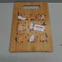 RYYCDOI Halloween Ghost Black Cat Cutting Chopping Board for Kitchen, Black Cat Halloween Kitchen Decor, Witchy Ghost Pumpkin Bamboo Cutting Boards for Friends Family Party Hostess