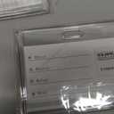 2 Card Capacity ID Badge Holder, 2 Pcs Slider Card Badge Holder Hard Plastic Card Case Heavy Duty Business Card Protector for Credit Card Driver Licenses School Office (Horizontal)