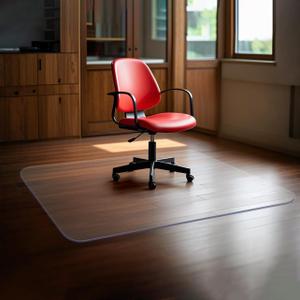 SOONAN Chair Mat for Hardwood Floors 63" x 51", Clear 0.08" Thick Office Desk Chair Mat, Non-Slip Stays Flat No Curling, Heavy Duty Floor Protector for Wood, Tile, Laminate & Vinyl, Home Office