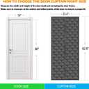 Heavy Duty Magnetic Thermal Insulated Door Curtain, Oxford Cloth-Thicken Polyester Fiber Fill, Fits Size 32x80inch, Self Sealing, Pet and Kid Friendly, Temporary Door Window Insulation for Winter