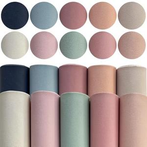 Faux Leather Sheets-8.2"x11.8"(20cmx30cm) A4 Soft PU Synthetic Leather for Craft Supplies Wallets DIY Decoration (5 Pack-Solid Color)