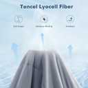 EASELAND Queen Tencel Cooling Comforter for Hot Sleepers - Double-Sided Lightweight and Breathable Fabric for Night Sweats - All Season Cooling Blanket Machine Washable90x90in, Grey