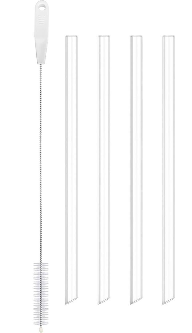 4 Pack Reusable Straws for Owala Water Bottle 24/32oz | 40oz, Food Grade & BPA Free，Dishwasher Safe， for Owala Straw Replacement(Clear, 24/32oz)