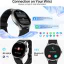 Woneligo Smart Watch for Men,1.57inch AMOLED Touchscreen Fitness Watch for iPhone & Android,Heart Rate/Sp02/Sleep Monitor,110+ Sport Modes IP68 Waterproof Bluetooth Calls,2 Bands (Black, 1.57)