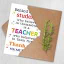 2 x Teacher Thank You Card, 8x5.3 Inches