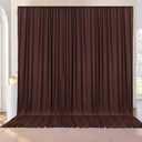 10ft x 10ft Wrinkle Free Brown Backdrop Curtains for Parties, Polyester Photo Backdrop Drapes 2 Panels 5x10ft for Wedding Birthday Party Photography Background Photoshoot