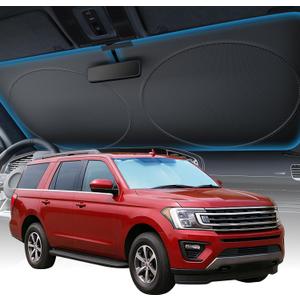 2025 Upgraded Zanch Car Front Windshield Sun Shade - Ultimate UV Protection & Heat Reduction|Innovative No Light Leakage Technology|Foldable Design for Truck, XLarge(69'' x 35'')