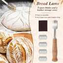 Banneton Basket Set of 2, 10" Oval & 9.7" Round Banneton Bread Proofing Basket with Liners, Bread Lame, Silicone Baking Mat, Danish Whisk, Brush, Proofing Bowls Sourdough Starter Kit Tools