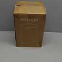 Mbillion Small Garbage Can with Swing Lid 2.4 Gallons/9 Liter, Mini Garbage Can with lid, Stainless Steel Cylindrical Garbage Can for Home and Office Bathroom Bedroom, for Ground and Desktop White