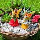 Mood Lab Fairy Garden Figurines - Flower Fairies Set (2 pcs) - Narcissus & Rose - Miniature Decorative Statues & Accessories - Outdoor & Indoor Garden Decor