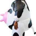 Spooktacular Creations Inflatable Cow Costume Adult, Halloween Blow up Outfit, Cow Inflatable Suit for Cosplay Themed Parties (X-Large(75In))