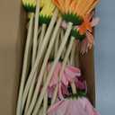 WILLBOND 18 Pieces Artificial Gerbera Daisies Flowers Fake Daisy Faux Boho Daisy Flowers Bouquet 15 in for Boho Birthday Decorations Wedding Home Decor (White,Pink,Yellow,Orange,Rose,Coral)