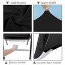 Folding Chair Covers 30 PCS Stretch Spandex Chair Covers Upgraded Universal Fitted Chair Cover Protector for Wedding,Party, Banquet, Holidays, Celebration, Decoration (Black, 30 PCS) (30pcs)