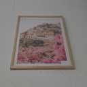 HesenDot Natural OAK Wood Lake Michigan Framed Wall Art,12x16in Natural Scenery Canvas Wall Print,Classic Urban City Landmark Wall Decor for Living Room,Bedroom,Office Gallery Gifts Set of 1