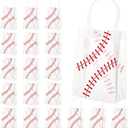 24 Pcs Sports Party Favor Bags Baseball Soccer Basketball Clear PVC Sport Goodie Gift Bags Favors for Kids Adult Team Party Decoration 5.9 x 3.1 x 7.8 Inch