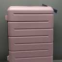KYME Pink Hardside Carry On Luggage 22x14x9 Airline Approved with TSA Lock Hardshell Carry-On Suitcase with Wheels Travel Rolling 22 inch Luggage with Cup Holder for Women