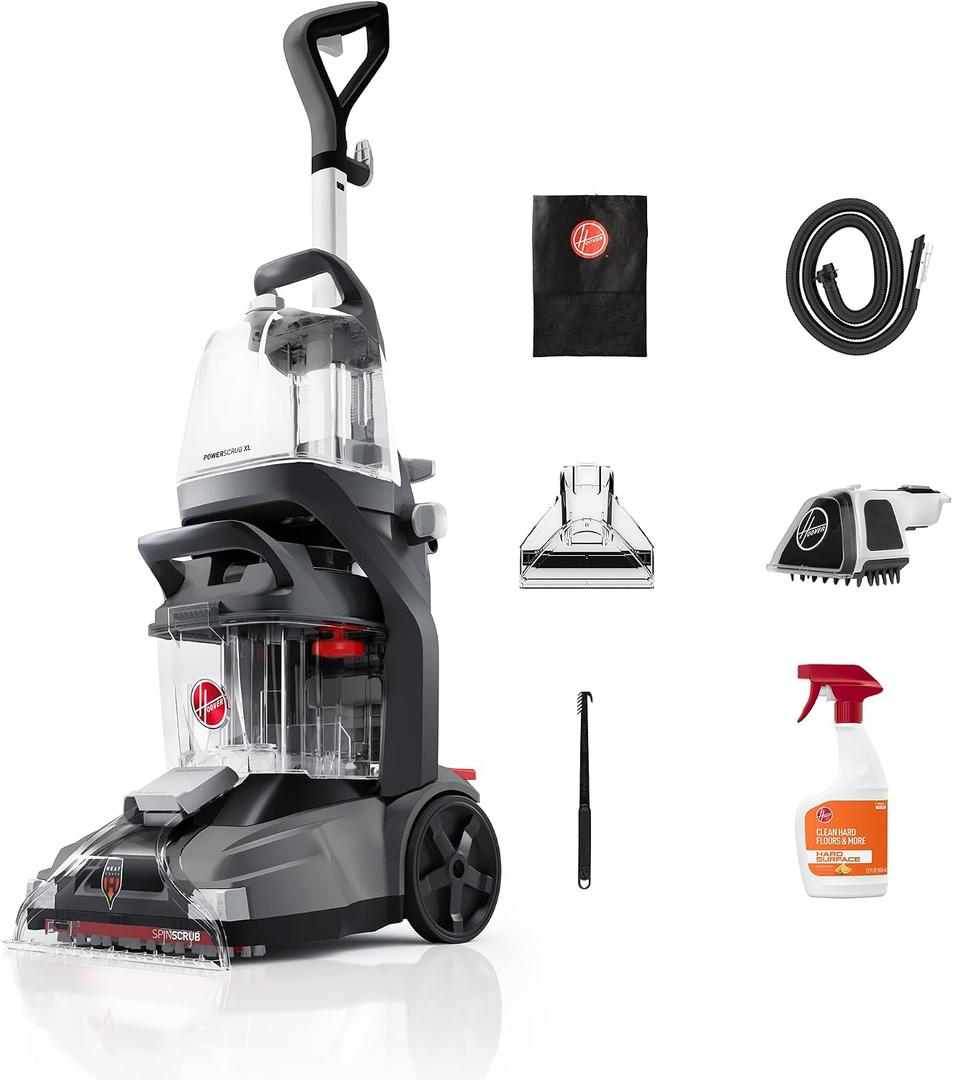 Hoover PowerScrub XL Pet Carpet Cleaner Machine for Carpet and Upholstery
Deep Cleaning Carpet Shampooer Machine with Multi-Purpose Tools, Powerful Suction, Pair with Hoover Cleaner Solution