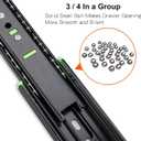 Full Extension Drawer Slides 14 16 18 20 Inch, Soft Close Drawer Slides, Dual Springs with Ball Bearing Cabinet Drawers Slides1 Pair, 14 inch