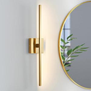 Gold Bathroom Light Fixtures Over Mirror 24 inch 18W LED Vanity Lights for Bathroom Modern Bath Sconces Wall Lighting 3500K Warm Light for Paintings