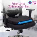 NOVA 2 Cooling Gel Seat Cushion with Coccyx Cutout Double Layer Honeycomb Design for Tailbone & Pressure Relief, Breathable Non-Slip Chair Pad with Handle for Office, Car & Wheelchair