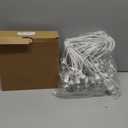 Outdoor G40 LED Globe String Lights 50FT Dimmable Shatterproof Waterproof Patio Lights with 25+2 Bulbs Connectable Commercial Hanging Light for Patio Balcony Backyard Party (White Wire)