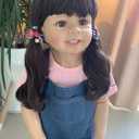 39inch Reborn Toddler Doll, Huge Baby Full Body Hard Vinyl Smile Realistic Standing Brown Hair Girl Dress Model Collectible
