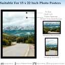 Wood 15x22 Picture Frame Black for Wall Hanging, 15 x 22 Frame Photo Frame for Wall Horizontally or Vertically, Black, 1 Pack