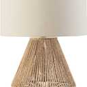 Signature Design by Ashley Clayman Bohemian 23.5" Paper Rope and Wood Table Lamp, Light Brown