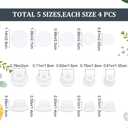 GORGECRAFT 20PCS 5 Sizes White Rubber Bottle Stopper Bottle Seal Plug Reusable Replacement Silicone Salt and Pepper Shaker Stopper Plug Cylinder Heads Fit for 15mm 16mm 18mm 19mm 20mm